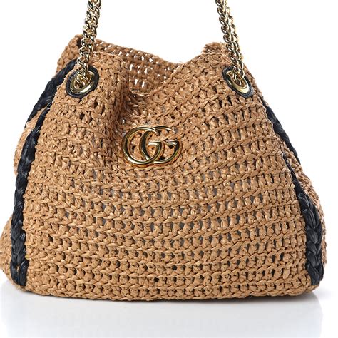 gucci raffia bag